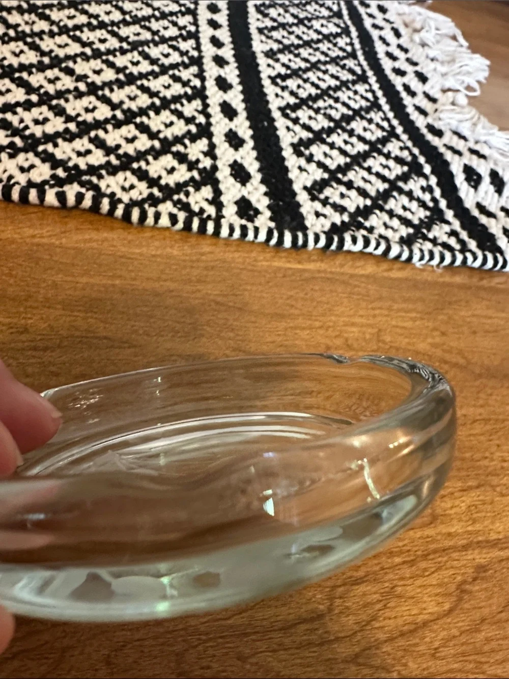 Princess‎ House Clear Etched Floral Glass ashtray - Clear   Vintage